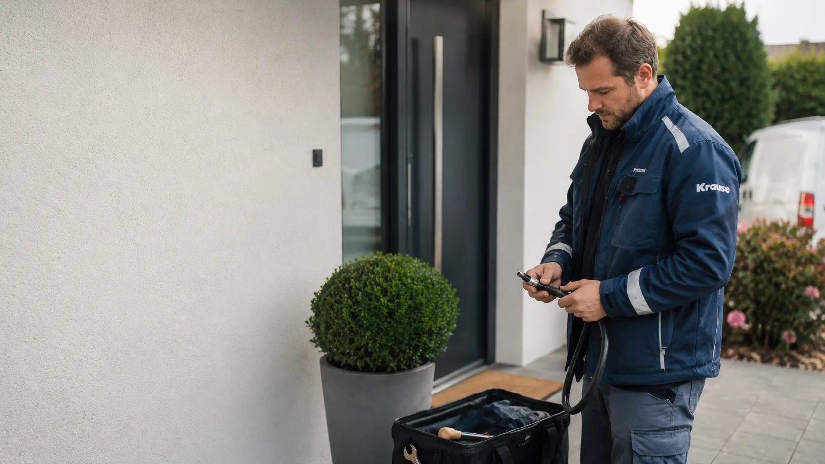 Techniker beim Einsatz am Objekt